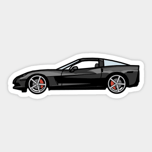 Chevrolet Corvette C6 Black Digital Painting Sticker